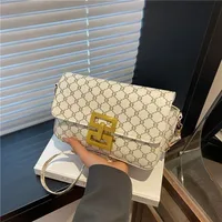 Women's Pu Leather Plaid Streetwear Square Flip Cover Shoulder Bag main image 4