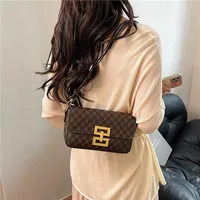 Women's Pu Leather Plaid Streetwear Square Flip Cover Shoulder Bag main image 5