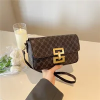 Women's Pu Leather Plaid Streetwear Square Flip Cover Shoulder Bag sku image 3