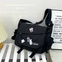 Ins Style Large Capacity Shoulder Bag Men's New Harajuku Retro Workwear Messenger Bag Girl Students' Crossbody Bag sku image 4