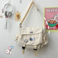 Ins Style Large Capacity Shoulder Bag Men's New Harajuku Retro Workwear Messenger Bag Girl Students' Crossbody Bag sku image 5