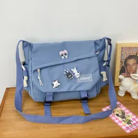 Ins Style Large Capacity Shoulder Bag Men's New Harajuku Retro Workwear Messenger Bag Girl Students' Crossbody Bag sku image 6