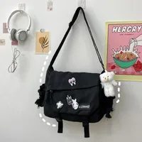 Ins Style Large Capacity Shoulder Bag Men's New Harajuku Retro Workwear Messenger Bag Girl Students' Crossbody Bag sku image 7