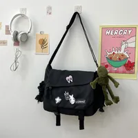 Ins Style Large Capacity Shoulder Bag Men's New Harajuku Retro Workwear Messenger Bag Girl Students' Crossbody Bag sku image 13
