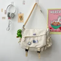 Ins Style Large Capacity Shoulder Bag Men's New Harajuku Retro Workwear Messenger Bag Girl Students' Crossbody Bag sku image 14