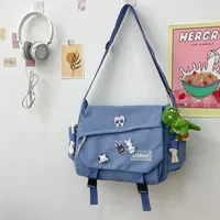 Ins Style Large Capacity Shoulder Bag Men's New Harajuku Retro Workwear Messenger Bag Girl Students' Crossbody Bag sku image 15