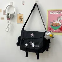 Ins Style Large Capacity Shoulder Bag Men's New Harajuku Retro Workwear Messenger Bag Girl Students' Crossbody Bag sku image 16