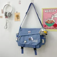 Ins Style Large Capacity Shoulder Bag Men's New Harajuku Retro Workwear Messenger Bag Girl Students' Crossbody Bag sku image 18