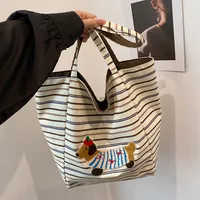 New Style Plaid Puppy Tote Bag 2024 New Large Capacity Underarm Shoulder Bag Casual All-Match Double-Sided Cloth Bag main image 1