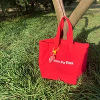 2024 New Ins Niche Red Canvas Bag Casual Letter Printed Canvas Shoulder Bag Large Capacity School Bag main image 4