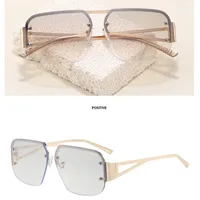 Basic Vacation Solid Color Pc Square Half Frame Glasses sku image 3
