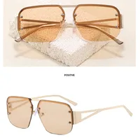 Basic Vacation Solid Color Pc Square Half Frame Glasses sku image 5