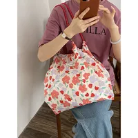 Yayu/Hyun-a Small Floral Canvas Shoulder Bag Women's Large Capacity New Ins Tote Bag Casual Bag main image 3
