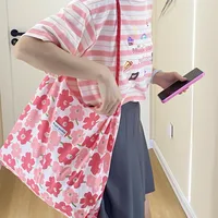 Yayu/Hyun-a Small Floral Canvas Shoulder Bag Women's Large Capacity New Ins Tote Bag Casual Bag sku image 6