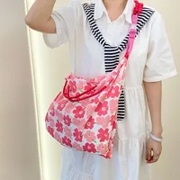 Yayu/Hyun-a Small Floral Canvas Shoulder Bag Women's Large Capacity New Ins Tote Bag Casual Bag sku image 10