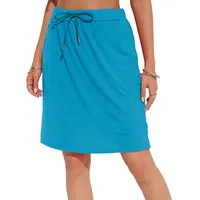 Supply Amazon  European And American Spring Summer Women's Wear Elegant Tied Solid Skirt Two-Layer Short Culottes main image 4