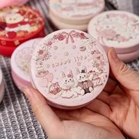 New Original Candy Box Three-dimensional Pattern Drum-shaped Jar Baby 100-day Candy Gift Box Fruit Tea Packaging Iron Box sku image 3