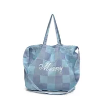 Large Capacity Plaid Crossbody Bag Women's 2025 New Fashion Ins New Style Commuter Student Class Shoulder Tote Bag main image 6