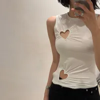 Women's T-shirt Sleeveless T-Shirts Fresh And Sweet Sweet Spicy Wind Solid Color main image 2