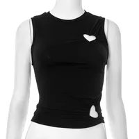 Women's T-shirt Sleeveless T-Shirts Fresh And Sweet Sweet Spicy Wind Solid Color sku image 4