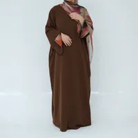 Women's Adults Solid Color Thread Abaya sku image 3