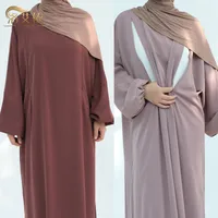 Women's Adults Solid Color Zipper Abaya main image 1