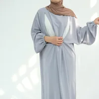Women's Adults Solid Color Zipper Abaya main image 2