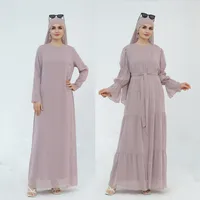 Women's Adults 3D Effect Solid Color Abaya main image 3