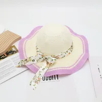 Women's Vacation Simple Style Solid Color Big Eaves Straw Hat sku image 98
