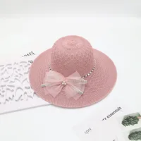 Women's Vacation Simple Style Solid Color Big Eaves Straw Hat sku image 100
