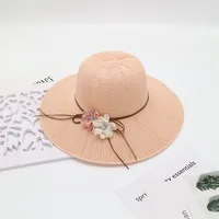Women's Vacation Simple Style Solid Color Big Eaves Straw Hat sku image 99