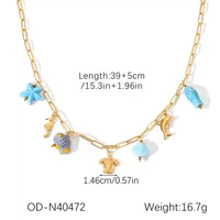 Modern Style Classic Style Flower 304 Stainless Steel Women's Necklace sku image 5