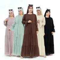 Women's Adults 3D Effect Solid Color Abaya main image 1