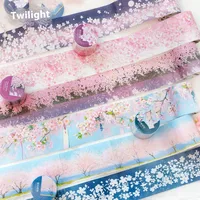 Tree Flower School Graduation PET Handmade Adhesive Tape Stickers main image 1