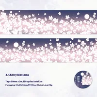 Tree Flower School Graduation PET Handmade Adhesive Tape Stickers sku image 2