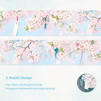Tree Flower School Graduation PET Handmade Adhesive Tape Stickers sku image 4