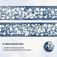 Tree Flower School Graduation PET Handmade Adhesive Tape Stickers sku image 5