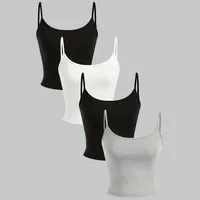 Weekend Home Daily Women's Casual Sexy Solid Color Spandex Polyester Vest Suit Shorts Sets sku image 7