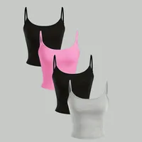 Weekend Home Daily Women's Casual Sexy Solid Color Spandex Polyester Vest Suit Shorts Sets main image 4