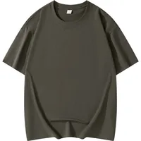Street Fashion Ins Heavy T-shirt Custom Logo Picture Printing Oversize Cotton Round Neck Short Sleeve Drop Shoulder T-shirt Printing main image 1