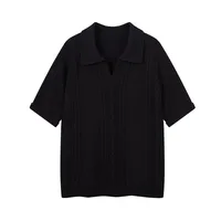 Women's Adults  Short Sleeve Men's Polo Shirts American Retro Solid Color main image 2