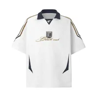 Men's T-shirt Pullovers Short Sleeve Men's Polo Shirts American Retro Letter main image 2
