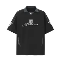 Men's T-shirt Pullovers Short Sleeve Men's Polo Shirts American Retro Letter sku image 8