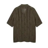 Adults Men's  Short Sleeve Men's Polo Shirts American Retro Solid Color main image 3