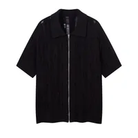 Adults Men's  Short Sleeve Men's Polo Shirts American Retro Solid Color sku image 5