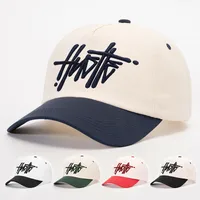 Unisex Casual Simple Style Streetwear Vocabulary Words/Name Color Block Embroidery Curved Eaves Baseball Cap main image 1