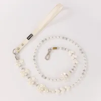 All Seasons Cute Pu Leather Imitation Pearl Geometric Leash Pet Collar main image 6