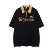 Adults Men's  Short Sleeve Men's Polo Shirts American Retro Letter main image 2