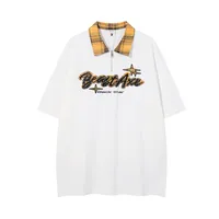 Adults Men's  Short Sleeve Men's Polo Shirts American Retro Letter main image 3