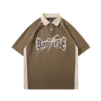 Adults Men's  Short Sleeve Men's Polo Shirts American Retro Letter main image 2